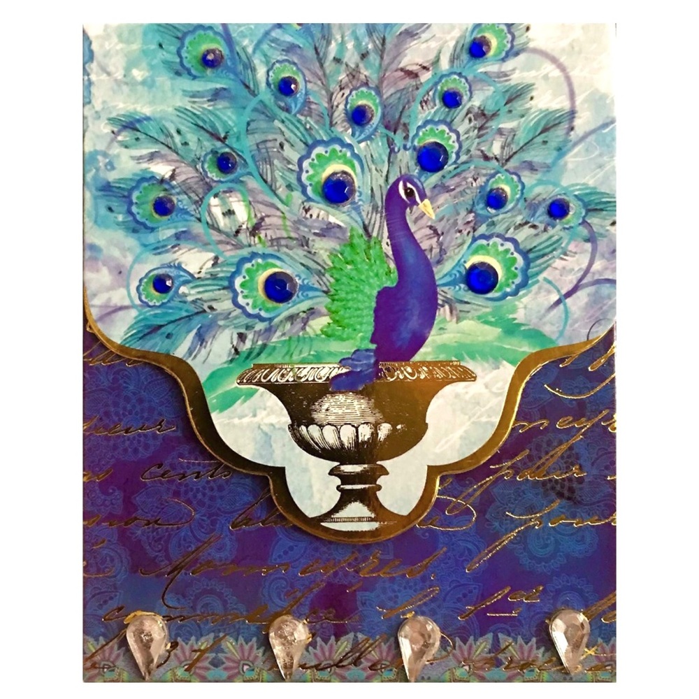 Divinity Fantail Peacock Purse Pocket Notepad w Scripture: Ephesians 2:10 (26580